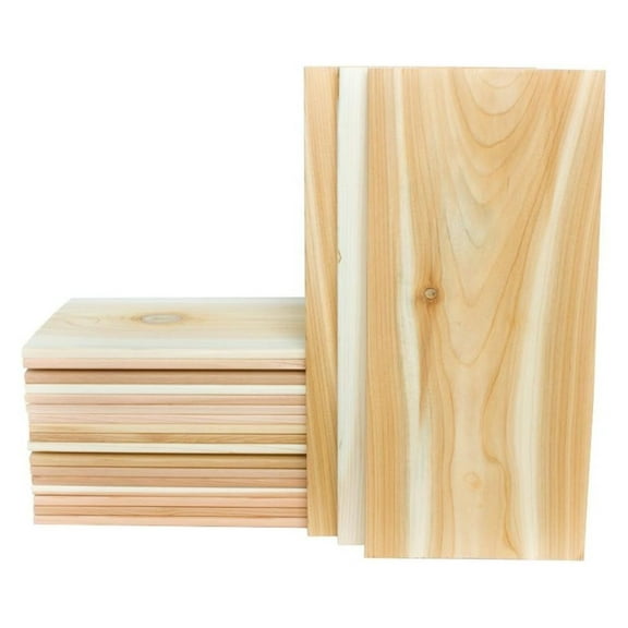 XL Large Cedar Grilling Planks (20 Pack) - 7x15 - Fits Full Filet of Salmon   Recipe eBook