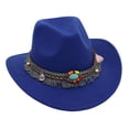 thumbnail image 3 of TIANZEN Western Cowboy Hat With Fringe And Turquoise Bohemian Sun Hat For Outdoor Music Festival Sombrero Hats, 3 of 3
