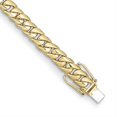 thumbnail image 4 of Auriga 14k Yellow Gold 7mm Solid Curb Link 8.5 inch Bracelet for Women, 4 of 6
