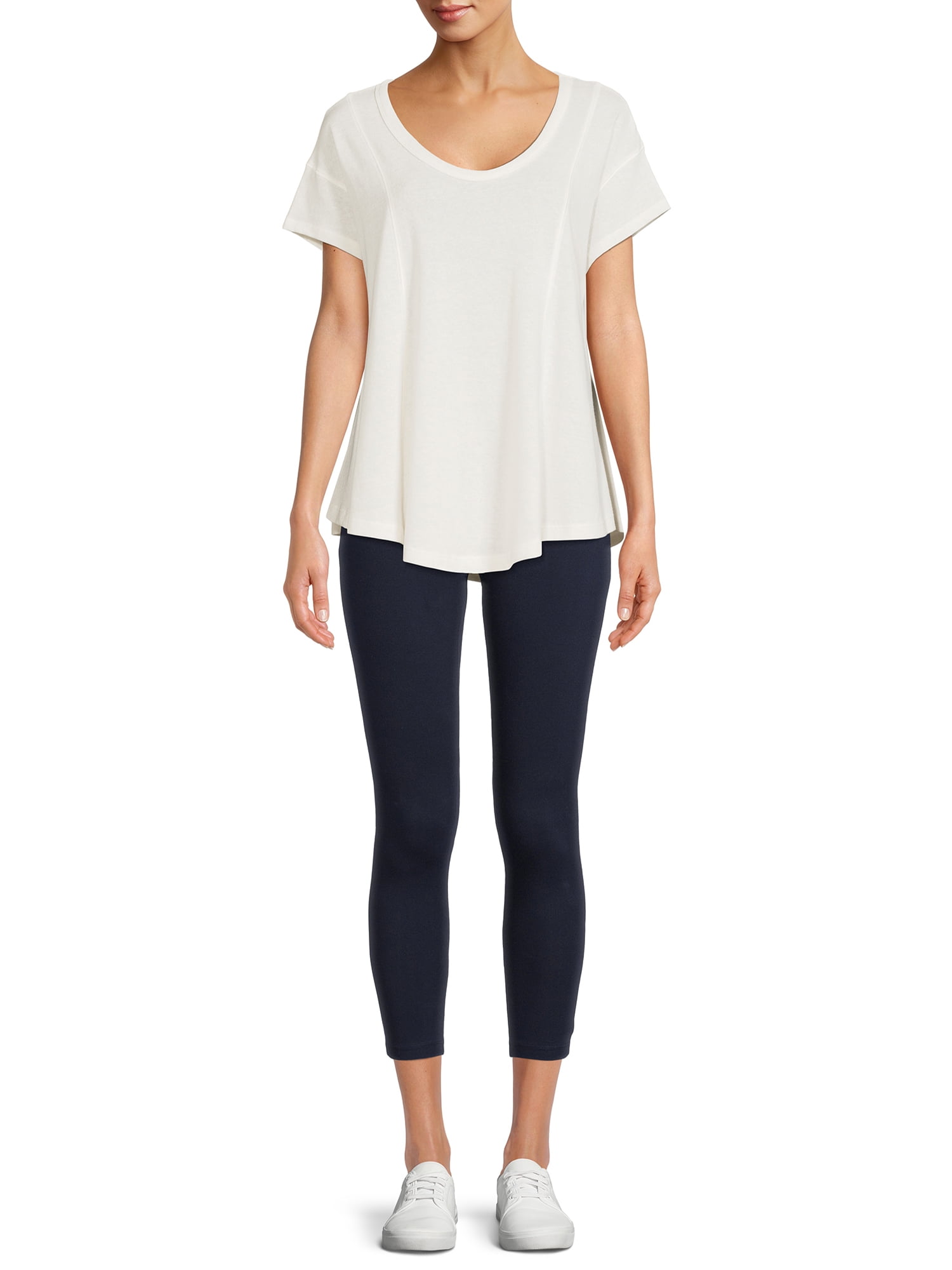 Jockey Essentials Women's Cotton-Blend High Waist Capri Leggings
