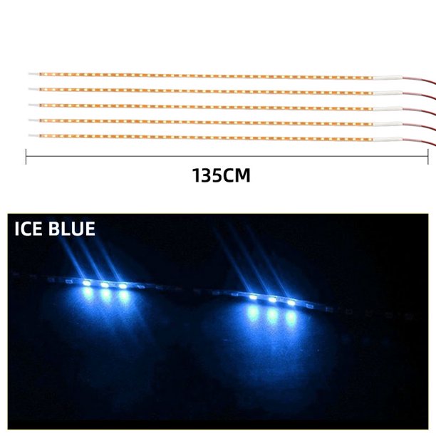 135cm Luz De Tira De Flexible Barra Debajo Del Tubo De La Carrocería Barco Atmósfera Decorativa Para Coche Motocicleta Impermeable Multi
