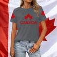 thumbnail image 2 of Gyexs T-Shirt Graphique Patriotique pour Femmes, Tenue Décontractée d'Été, Confortable, Manches Courtes, Col Rond (Gris et TG), 2 of 4