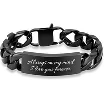 Cremation Bracelet for Ashes for Men - Stainless Steel Cuban Link Urn Bracelet Keepsake Ash Holder Cremation Memorial Jewelry-20CM