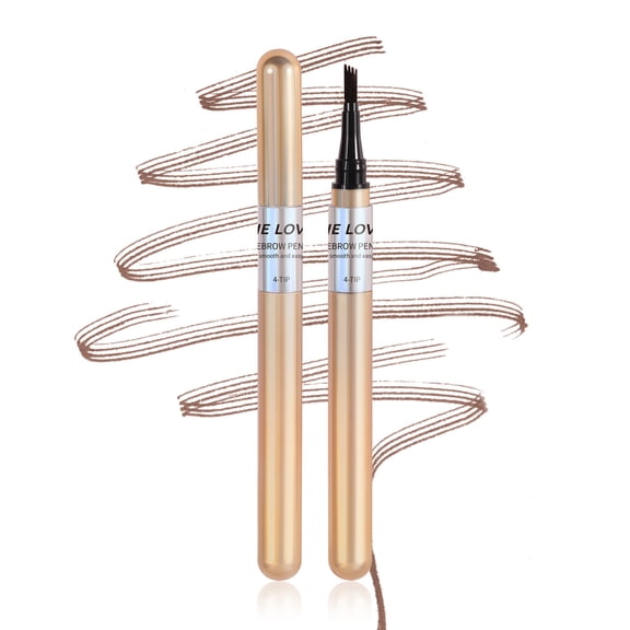 Liquid Eyebrow Pencil, 3D Natural Eyebrow Maker Pen, Four-fork Tip Applicator for Precise Hair-Like Strokes, Sweat-Proof Long-Lasting formula, Easy to Use for Beginners and Professionals