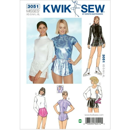 Kwik Sew Pattern Leotards and Skorts, (XS, S, M, L, XL)