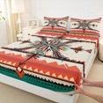 thumbnail image 3 of Manfei Bohemian Aztec 3pcs Twin Sheet Sets for Female Men Teens,Exotic Style Twin Fitted Sheet,Southwestern Theme Breathable Flat Sheet,Lightweight Room Decor, 3 of 7