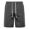 thumbnail image 1 of Abcnature Men's Athletic Shorts, Sports Gym Running Short Pants, Fashion Plus-Size Man Solid Elastic Waist Loose Pockets Bandage Shorts, Cargo Casual Hiking Shorts Black 3XL, 1 of 2