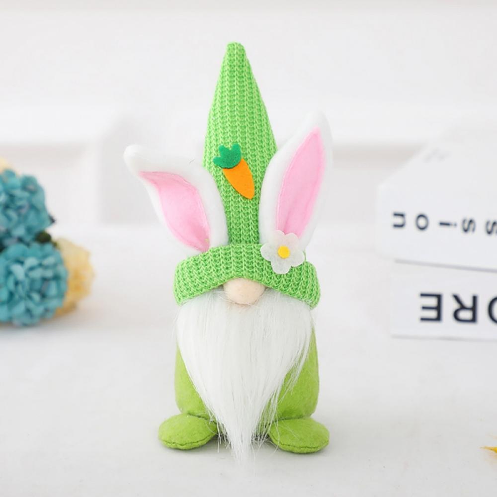 2PACK Easter Bunny Gnomes Spring Gifts Decor, Elf Dwarf Ornaments Valentine Gnome Plush Handmade Gifts for Valentine's Day - image 3 of 10