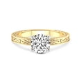 thumbnail image 6 of IGI Certified 5 Carat Round Shape Lab Grown Diamond Engagement Ring | 14K Yellow Gold | Ivory Vintage Solitaire Diamond Ring | FG-VS Quality Friendly Diamonds, 6 of 8