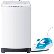 Haier Extra Large 2.3 cu ft Compact Washer w/ Your Choice of Iron or Garment Steamer