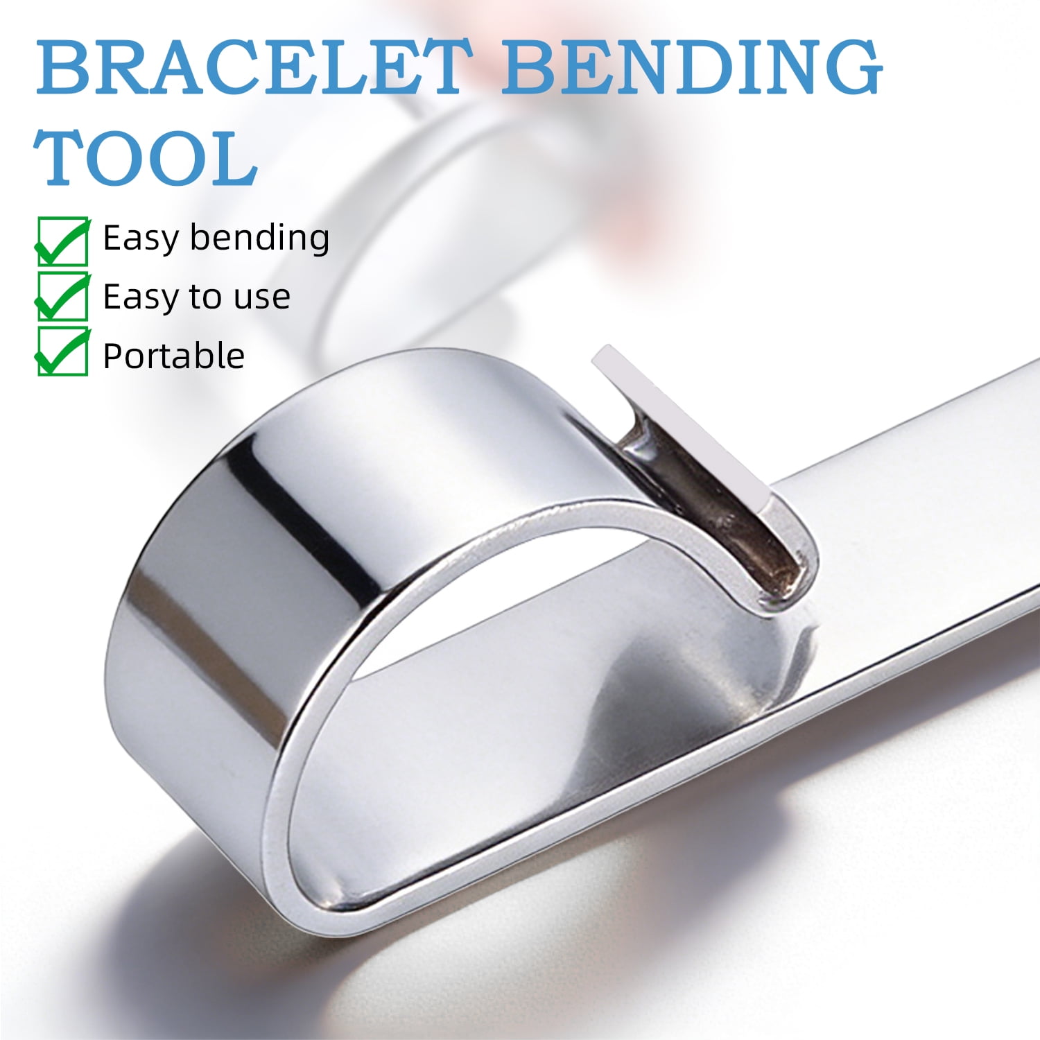 Professional Bracelet Bending Tool and Jig 5-Piece Metal Forming Kit with Practice Blanks for DIY Bangle Cuff Jewelry Making