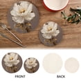 thumbnail image 4 of Noble Peony Flower Potholders Set Trivets Pads 2 Pcs Cotton Heat Resistant Round Hot Mats for Kitchen Countertop Table Home Decor, 4 of 7
