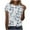 Blue, variant on Quinlirra Plus Size Women's Printed Tshirts Summer Casual Short Sleeve Crew Neck Relaxed Fit Tee Shirts