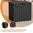 thumbnail image 3 of Uforic 31 Gallon Outdoor Deck Box, Weatherproof Resin, Lockable, Patio & Garden Storage, Black, 3 of 6