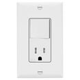 thumbnail image 5 of ENERLITES Switch and Outlet Combo, Combination Decorator Paddle Switch 15A/120VAC with Tamper-Resistant Receptacle Outlet 15A/125VAC, Residential/Commercial Grade, UL Listed, 68625-TR-W, White, 5 of 8