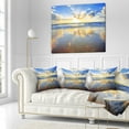thumbnail image 2 of Designart Blue Sky and Clouds Mirrored in Sea - Seashore Throw Pillow - 18x18, 2 of 4