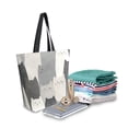 thumbnail image 2 of FORMRS Womens Canvas Tote Bag with Zipper Inner Pocket Shoulder Handbag, Gray Cute Cats, 2 of 7