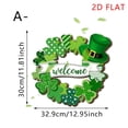 thumbnail image 3 of St. Patrick’s Day Wooden Wreath,Handcrafted Welcome Sign,Irish Holiday Door Hanger,Traditional St. Patrick’s Day Decor,Spring Wooden Wreath for Front Door,Party Wall Decoration, 3 of 3