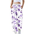thumbnail image 1 of Birdeem Women Loose Casual Printed Pocket Drawstring Pants, 1 of 5