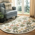thumbnail image 2 of SAFAVIEH Blossom Caiside Floral Wool Area Rug, Beige/Multi, 6' x 6' Round, 2 of 5