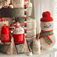 thumbnail image 4 of Holzlrgus Christmas Wood Beads Garland, 41’’ Xmas Wood Bead Garland Tassel Classical Green&Red Garland Winter Farmhouse Rustic Beads with Jute Rope Plaid Tassel Natural Wood Beads Décor for New Year, 4 of 5