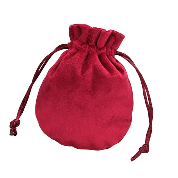 Bolsas organizadoras de joyas para bodas y Navidad, de terciopelo, con cordón, pequeñas. Vino tinto 95x115cm