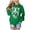Green, variant on SIYUDAN Womens Halloween Sweatshirt Funny Graphic Skeleton Sweatshirt Long Sleeve Crewneck Pullover Green Sweat Shirt Fall Clothes for Women L