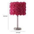 thumbnail image 5 of Bloom Roses Drum Shade Table Lamp with Twisted Acrylic Base, Red- Saltoro Sherpi, 5 of 5