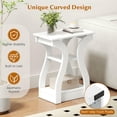 thumbnail image 2 of GVN End Tables Set of 2 with 3 Tiers and Charging Station for Living Room, Nightstand with Open Shelves, White, 2 of 3