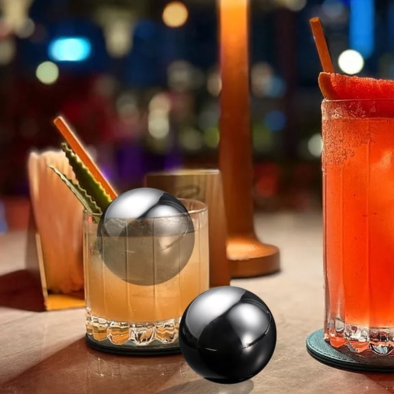 Stainless Steel Reusable Metal Ice Cubes Cooler Set For Bar Drinks