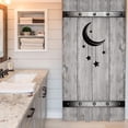 thumbnail image 3 of Stall Barn Door Bathroom Shower Curtain 36W by 72H Inch Wooden Wood Half Small Rustic Farmhouse Camper RV Polyester Fabric 12 Plastic Hooks Waterproof Decor, 3 of 4