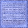 thumbnail image 1 of Ahgly Company Machine Washable Indoor Square Abstract Blue Modern Area Rugs, 6' Square, 1 of 4