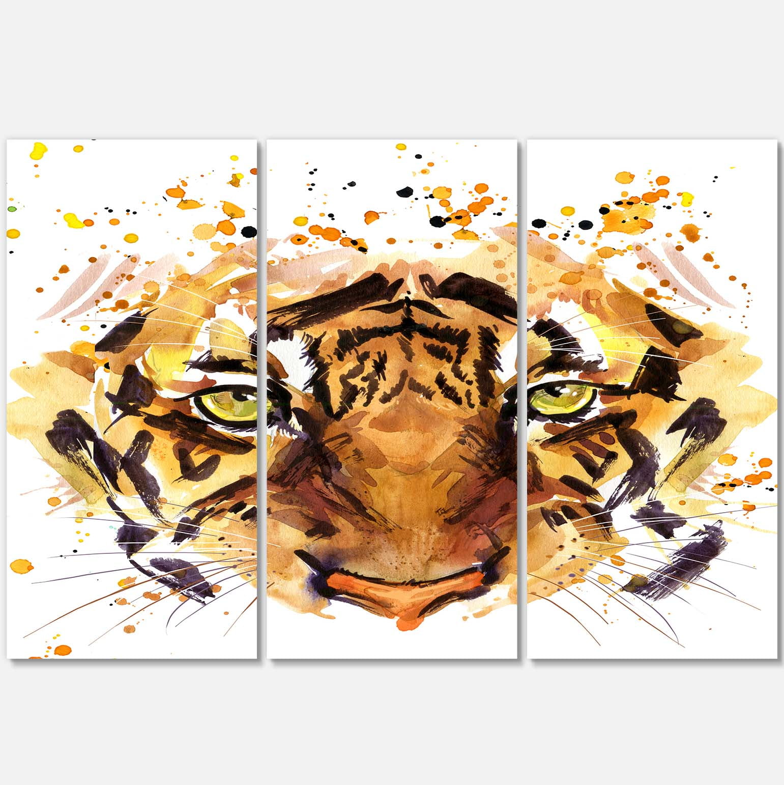 Design Art Eyes with Fire Canvas Print