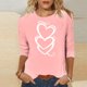 thumbnail image 5 of TaTaai Women's A 3/4 Sleeve Christmas Printed Round-neck Top Gift, 5 of 6
