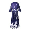 thumbnail image 7 of Wangmeiwg Christmas Dresses for Women Christmas Snowflake Print Long Casual Dress for Women with Round Neck and Half Sleeve Elegant Design L Dark Blue, 7 of 7