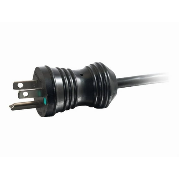 C2G 48066 18 AWG Coiled Hospital Grade Power Cord - NEMA 5-15P to IEC320C13, TAA Compliant, Black (8 Feet, 2.43 Meters)