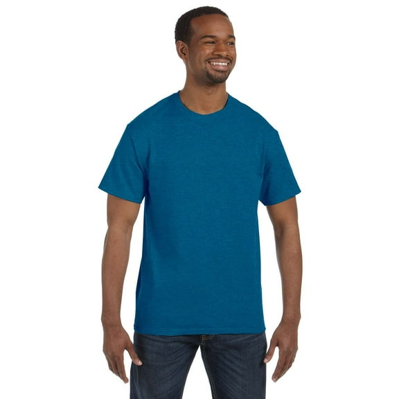 Gildan G500 Adult Heavy Cotton T-Shirt, Antique Sapphire, L, Pack Of 5, Mens T-Shirts