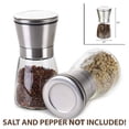 thumbnail image 2 of Yuarrent Molino de sal y pimienta Manual de vidrio inoxidable, 2 uds., agitador blanco, molinillo de especias, proveedor de cocina Cocina y Comedor Yuarrent JJ15091-00B, 2 of 6