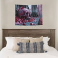thumbnail image 4 of Kdxio Gothic Red Skull Cemetery Wall Hanging Tapestries Banner For Bedroom College Dorm Home Living Room Party Decor 29X37 In, 4 of 8