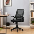 thumbnail image 2 of VECELO Mid-Back Swivel Adjustable Ergonomic Office Chair, Mesh Lumbar Support and Adjustable Arms Task Chair for Computer, Black, 2 of 16