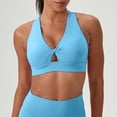 thumbnail image 4 of High-Performance Women's Sports Bras Breathable Padded Cups V Neck Back Design Fitness Tank Tops for Active Living, 4 of 5