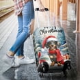thumbnail image 3 of Merry Christmas Dachshund Enjoys Woofmas Winter Xmas Holiday Travel Luggage Cover Wiener Dog Lover Gifts Idea Suitcase Dust Protective Decor - 02022, 3 of 5