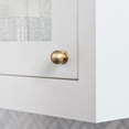 thumbnail image 4 of Goo-Ki 6 Pack 0.98" Hole Center Champagne Bronze Cabinet Drawer Knobs, Zinc Alloy Cabinet Handles with Flower Design for Bar Cupboard Closet Wardrobe, 4 of 7