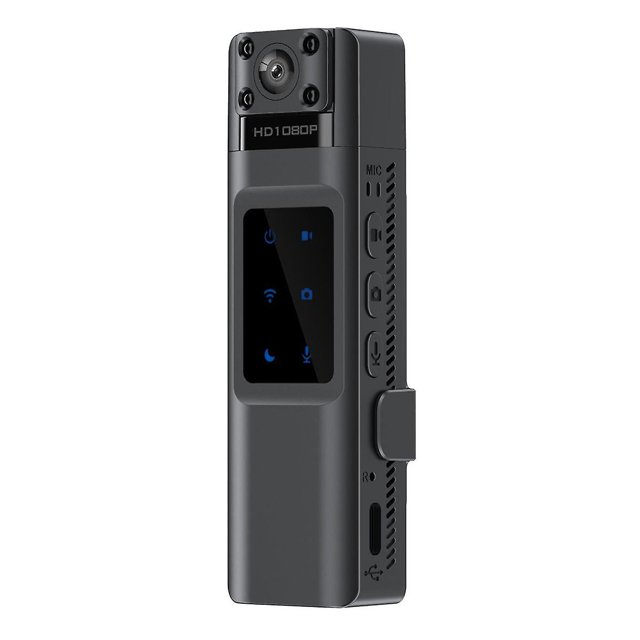 Mini cámara de 1080P con detección de movimiento, grabadora de vídeo digital portátil con WIFI, cámara corporal con visión nocturna, color negro