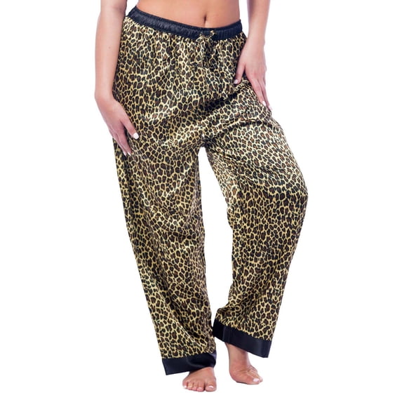 Up2date Fashion's Women's Satin Lounge Pants / Pajama Bottoms / Sleep Pants in Various Prints