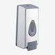 thumbnail image 1 of Dispensador de jabón líquido de pared de 350 ml para gel de ducha, champú y detergente, color plata, 1 of 9