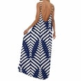 thumbnail image 5 of XIAOCHA Womens Summer Maxi Dresses Chevron Geometric Print Spaghetti Strap Deep Back Tie Back Oversized Vacation Dresses, 5 of 6