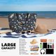 thumbnail image 5 of Disketp Space Cars Bolsa de Playa de Gran Capacidad, Bolso Impermeable y a Prueba de Arena para Mujer, Ideal para Playa, Piscina y Natación, 5 of 7