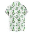 thumbnail image 4 of Awdenio Mens T-shirts St Patricks Day Shirt Shamrock Printed Retr Short Sleeve Casual Button Down Holiday Shirts, 4 of 6