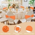 thumbnail image 3 of Uxcell 10 Paquete Fundas para Sillas, Banda de Cubierta de Silla Elástica con Hebilla Deslizante, Lazos de Poliéster para Decoraciones de Boda, Naranja Claro, 3 of 6